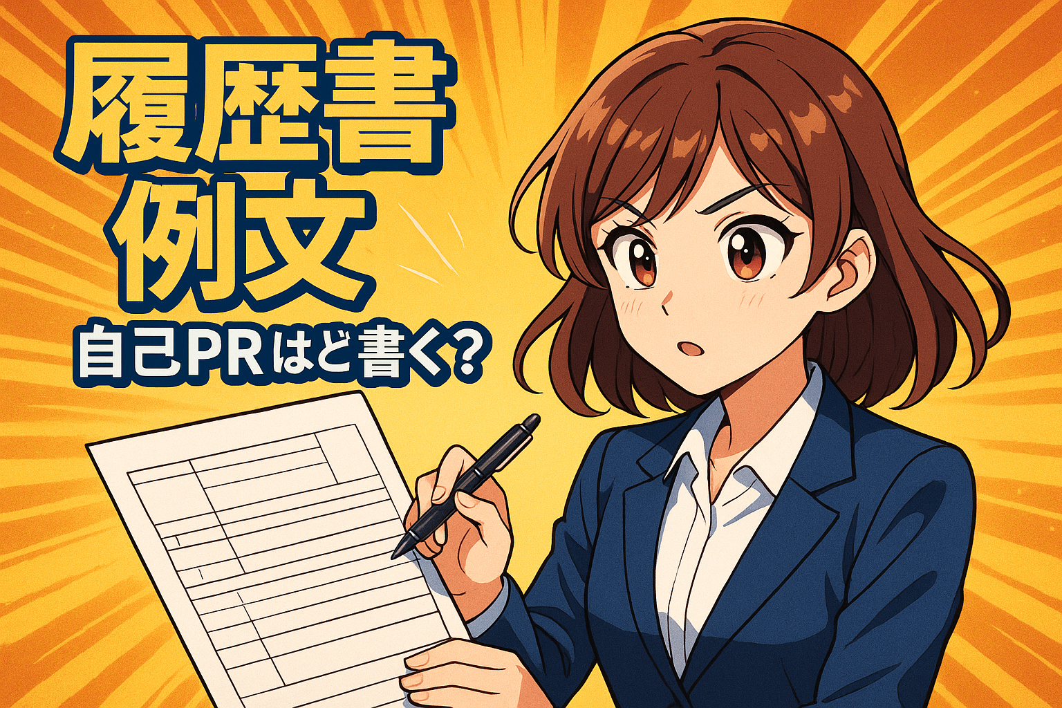履歴書 例文 自己prはどう書く？