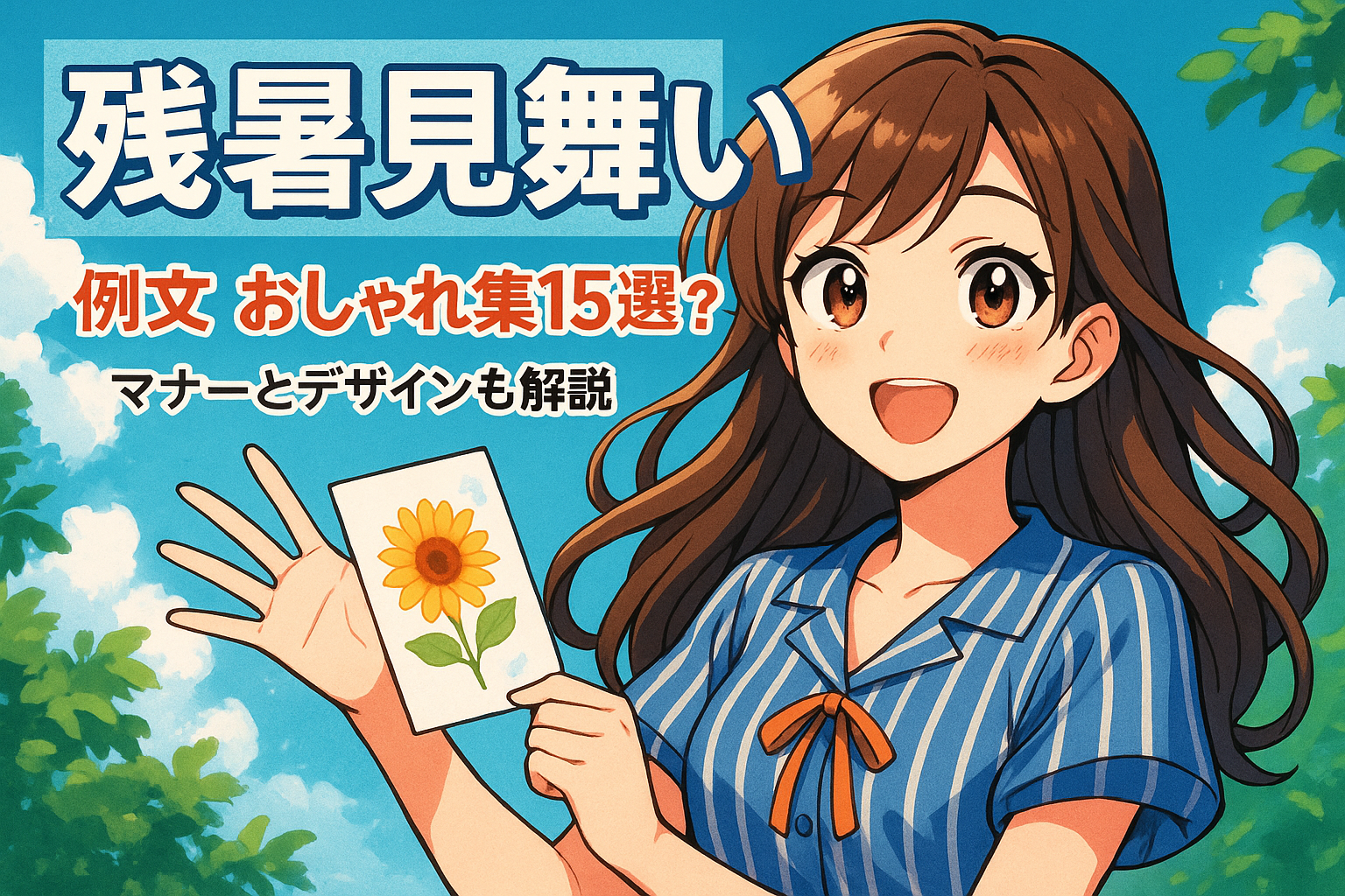 残暑見舞い 例文 おしゃれ集15選？マナーとデザインも解説