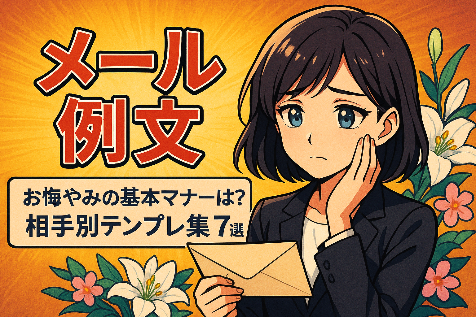 メール 例文 お悔やみの基本マナーは？相手別テンプレ集7選