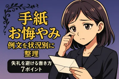 お悔やみ時の手紙の例文を状況別に整理！失礼を避ける書き方7ポイント