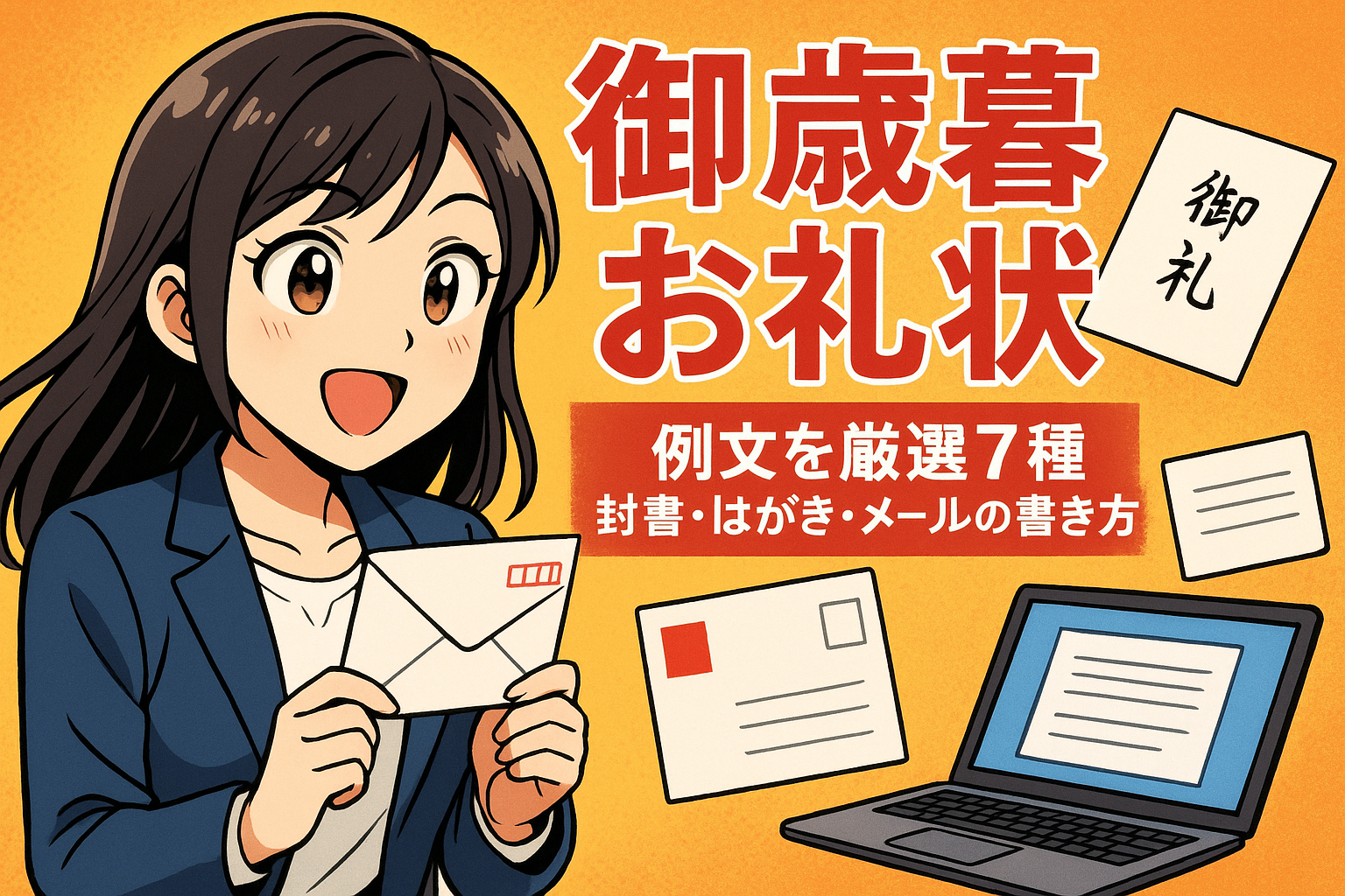 御歳暮 お礼状 例文を厳選7種？封書・はがき・メールの書き方