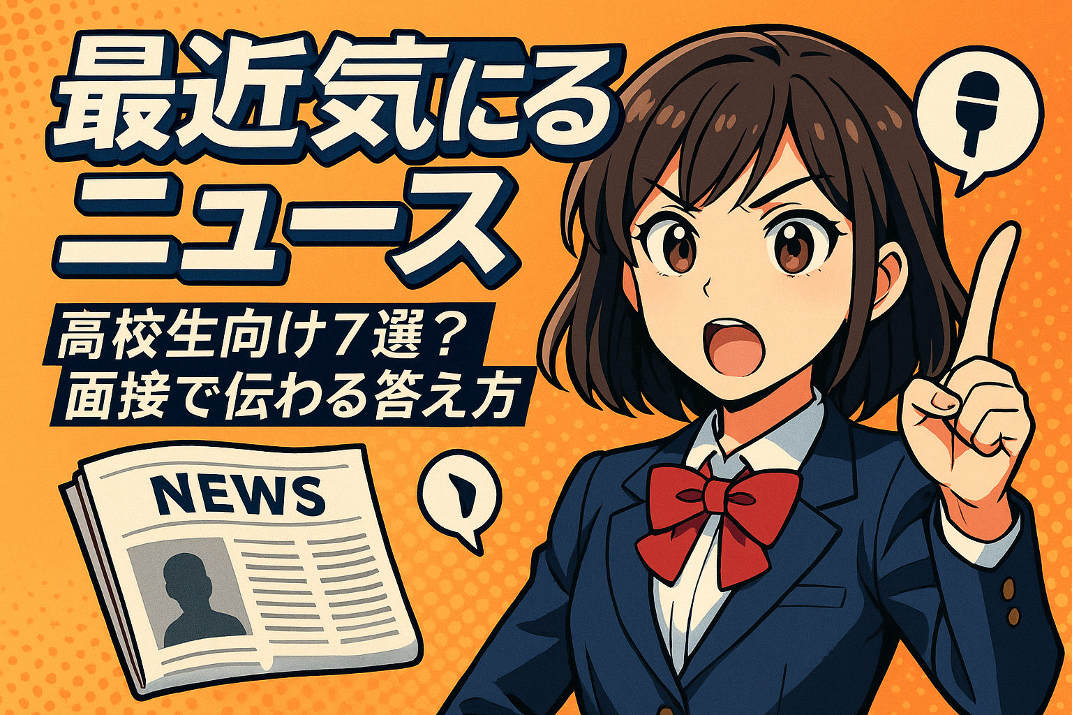 最近気になるニュース 例文 高校生向け7選？面接で伝わる答え方