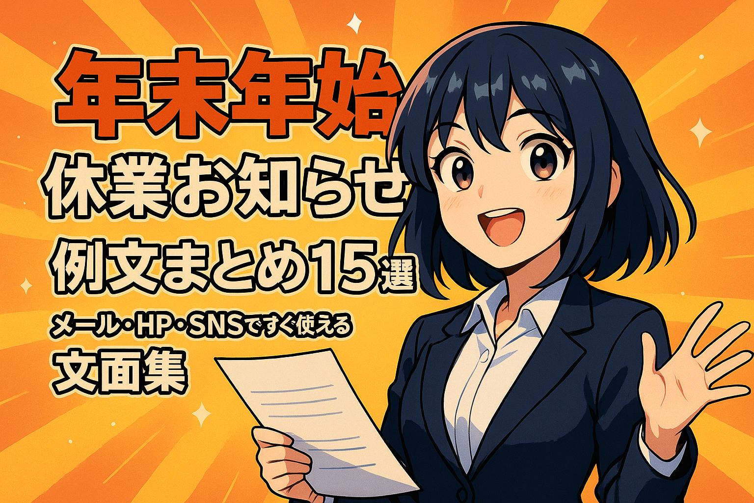 年末年始 休業お知らせ 例文まとめ15選？メール・HP・SNSですぐ使える文面集