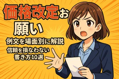 価格改定のお願い文章の例文を場面別に解説！信頼を損なわない書き方10選