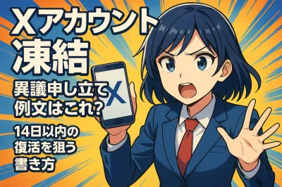 Xアカウント凍結の異議申し立ての例文はこれ！14日以内の復活を狙う書き方