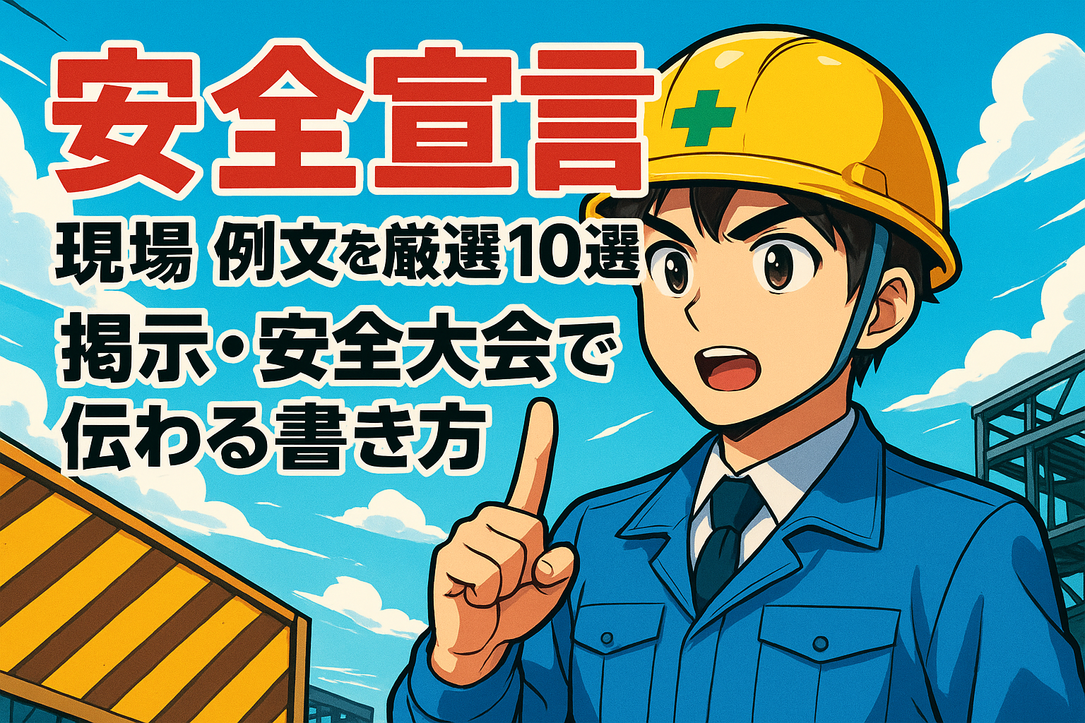 安全宣言 現場 例文を厳選10選?掲示・安全大会で伝わる書き方