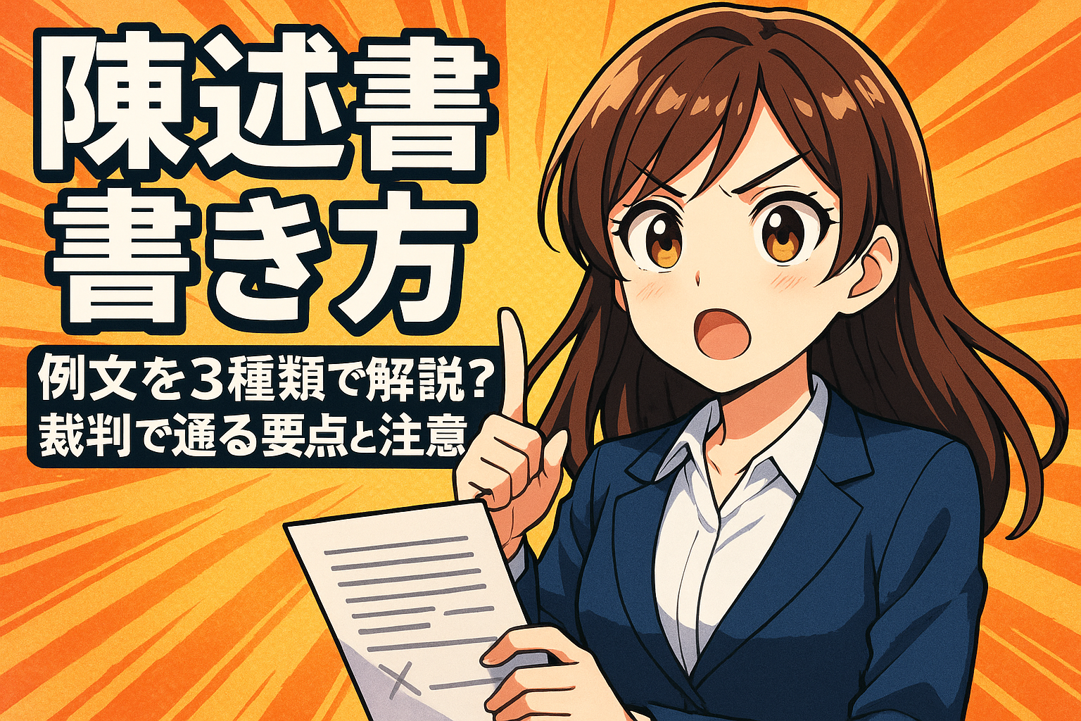 陳述書 書き方 例文を3種類で解説？裁判で通る要点と注意点