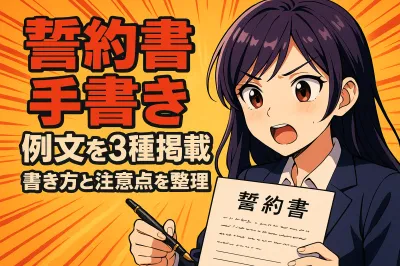 誓約書を手書きで用意する際の例文を3種掲載！書き方と注意点を整理