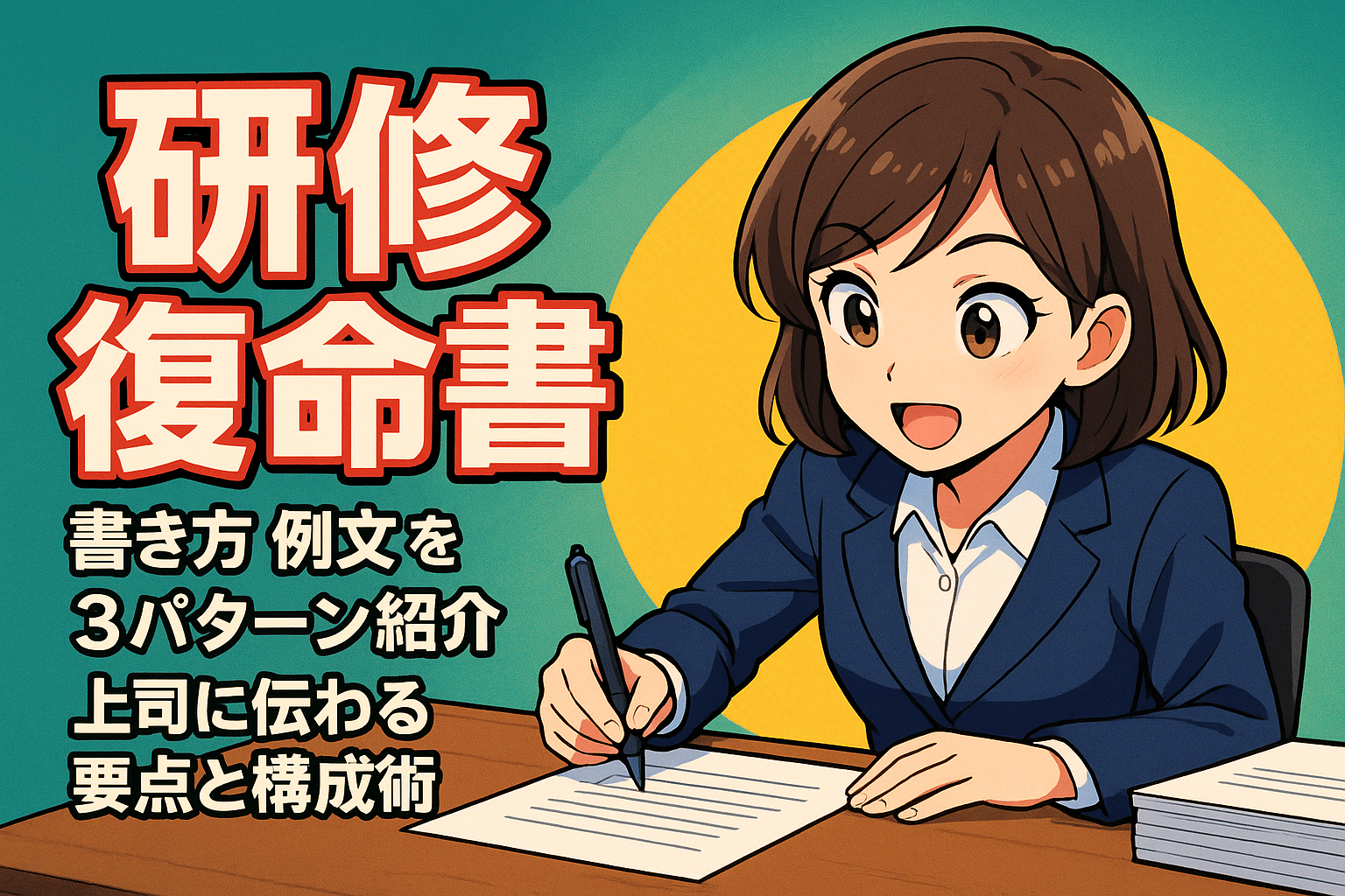 研修復命書 書き方 例文を3パターン紹介?上司に伝わる要点と構成術