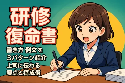研修復命書の書き方の例文を3パターン紹介！上司に伝わる要点と構成術