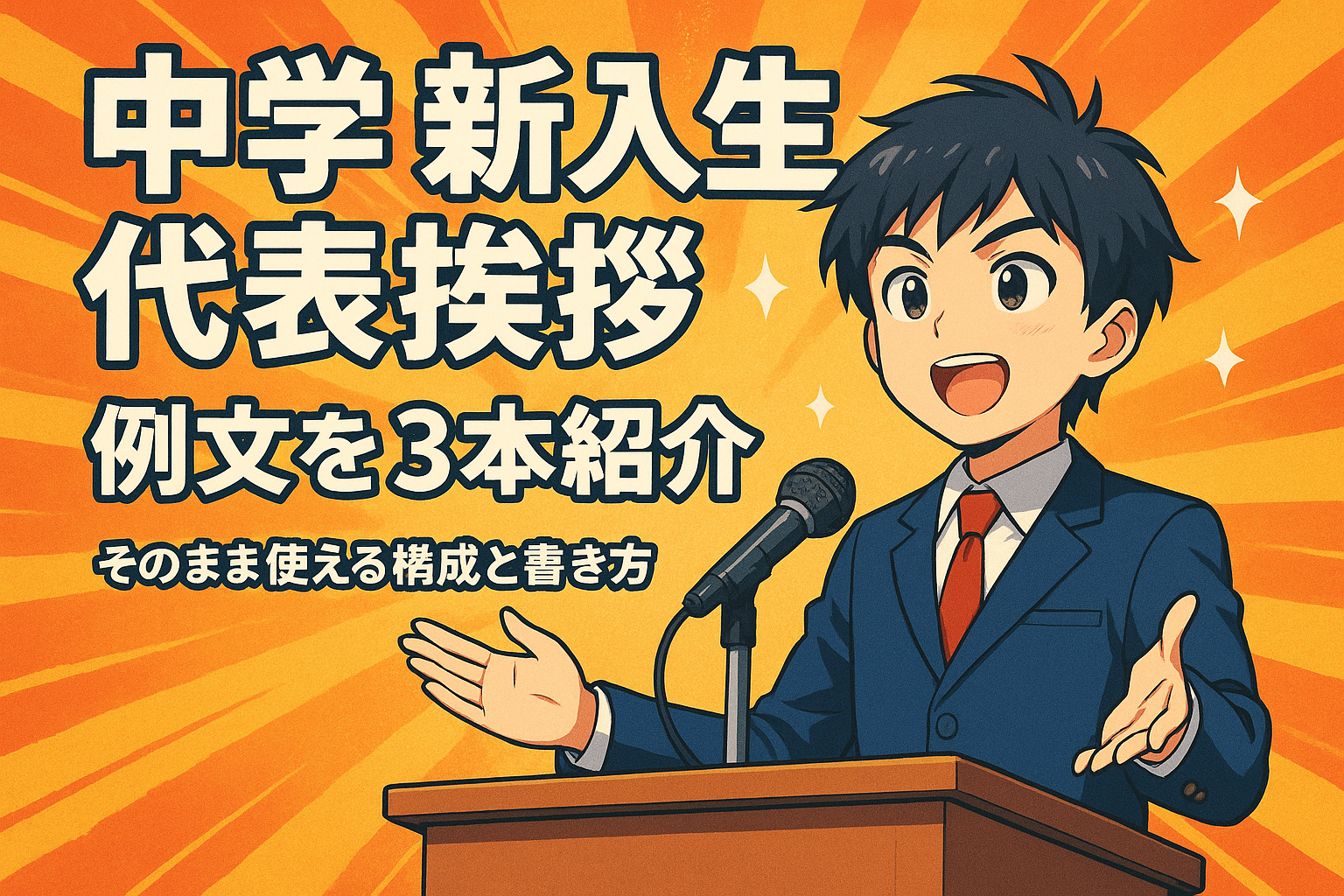中学 新入生代表挨拶 例文を3本紹介？そのまま使える構成と書き方