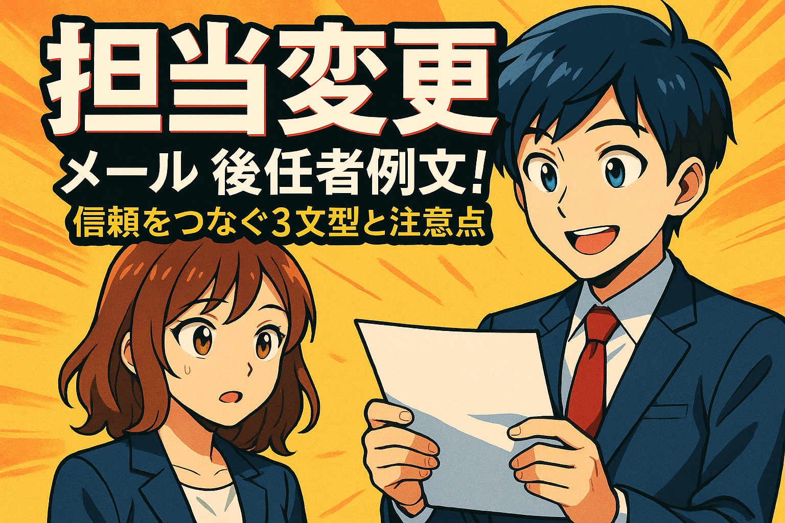 担当変更 メール 後任者例文！信頼をつなぐ3文型と注意点