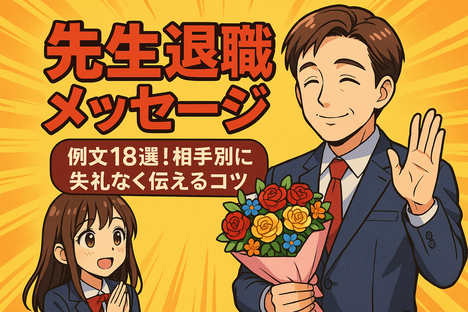 先生 退職メッセージ 例文18選!相手別に失礼なく伝えるコツ