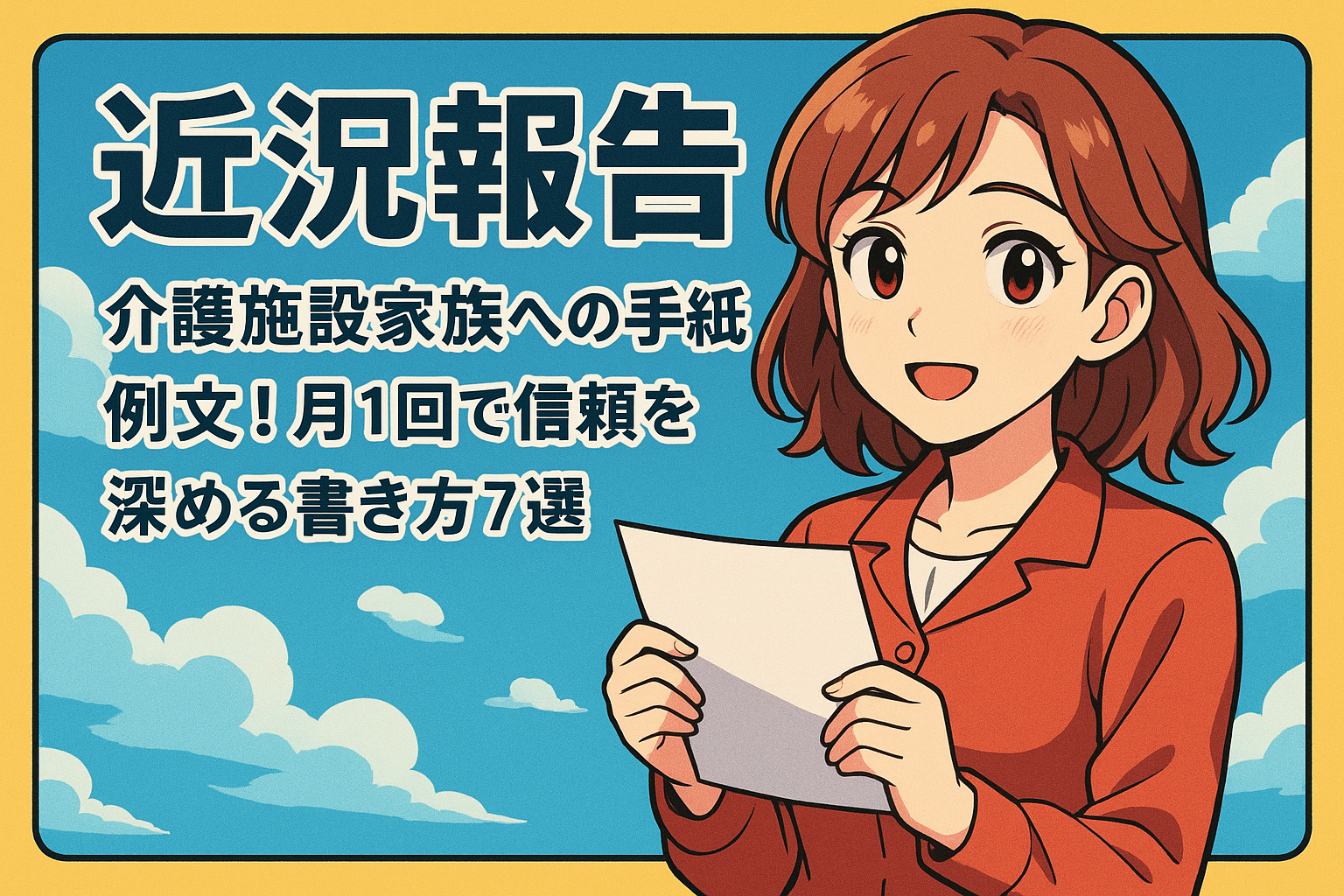 近況報告 介護施設家族への手紙 例文！月1回で信頼を深める書き方7選