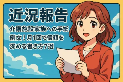 介護施設から家族への近況報告の手紙例文！月1回で信頼を深める書き方7選