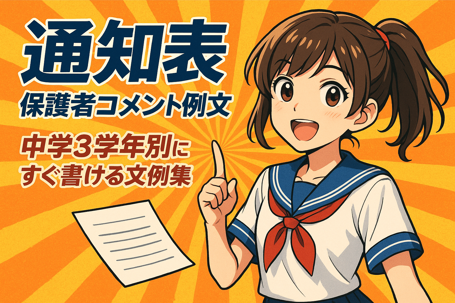 通知表 保護者コメント例文 中学!3学年別にすぐ書ける文例集