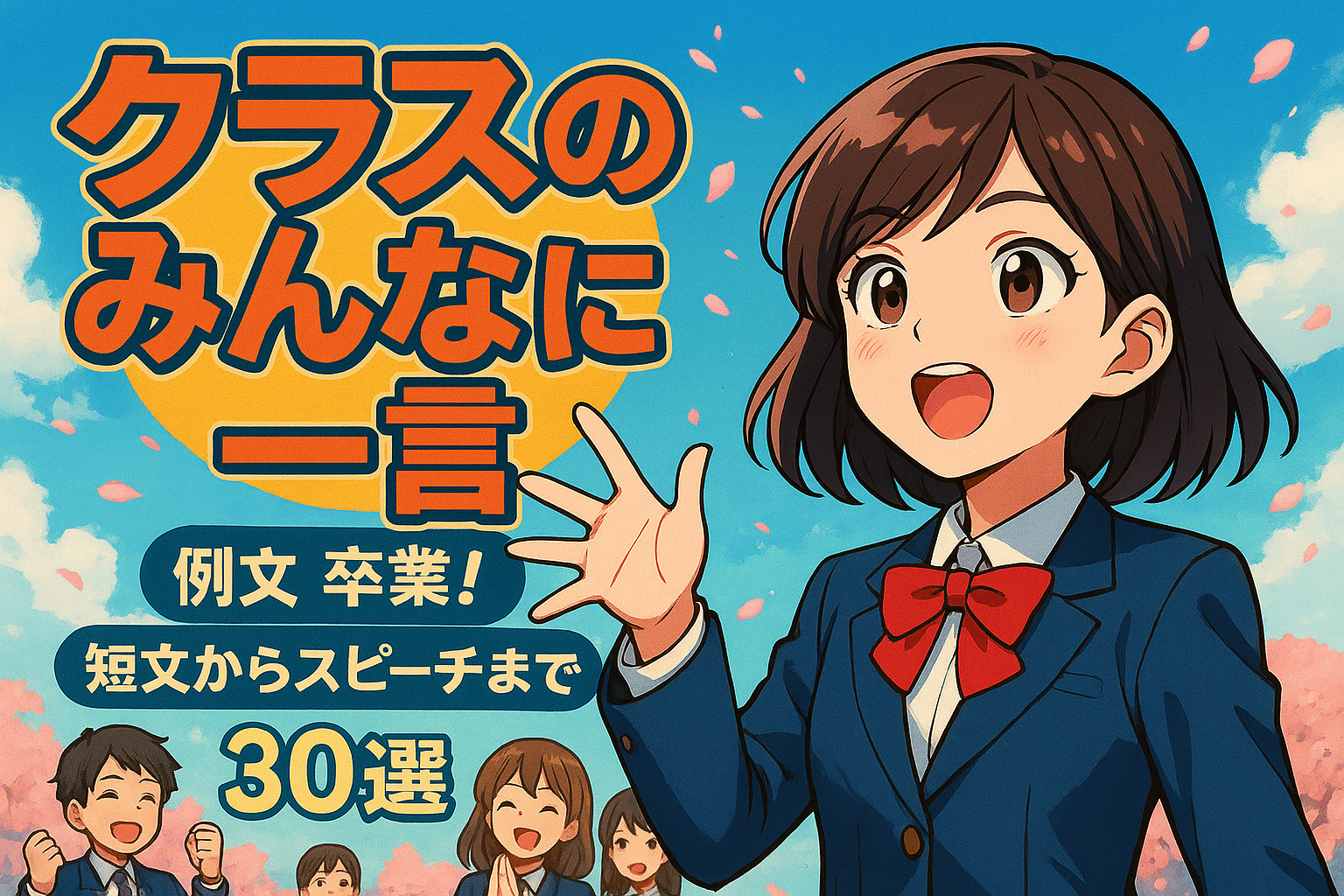 クラスのみんなに一言 例文 卒業!短文からスピーチまで30選