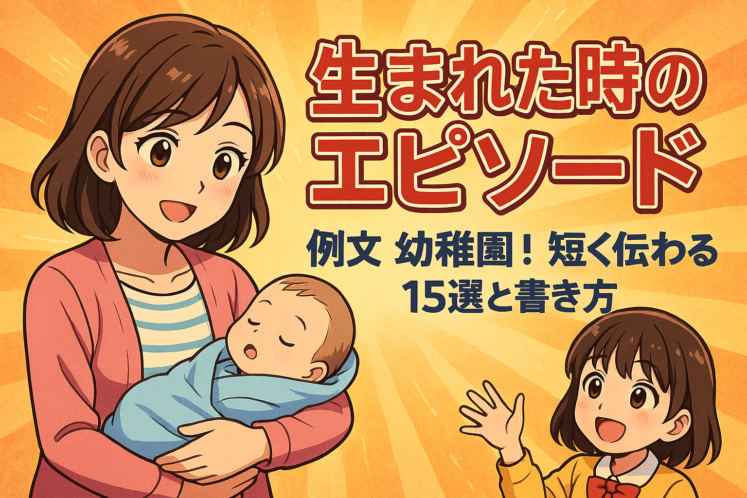 生まれた時のエピソード 例文 幼稚園！短く伝わる15選と書き方