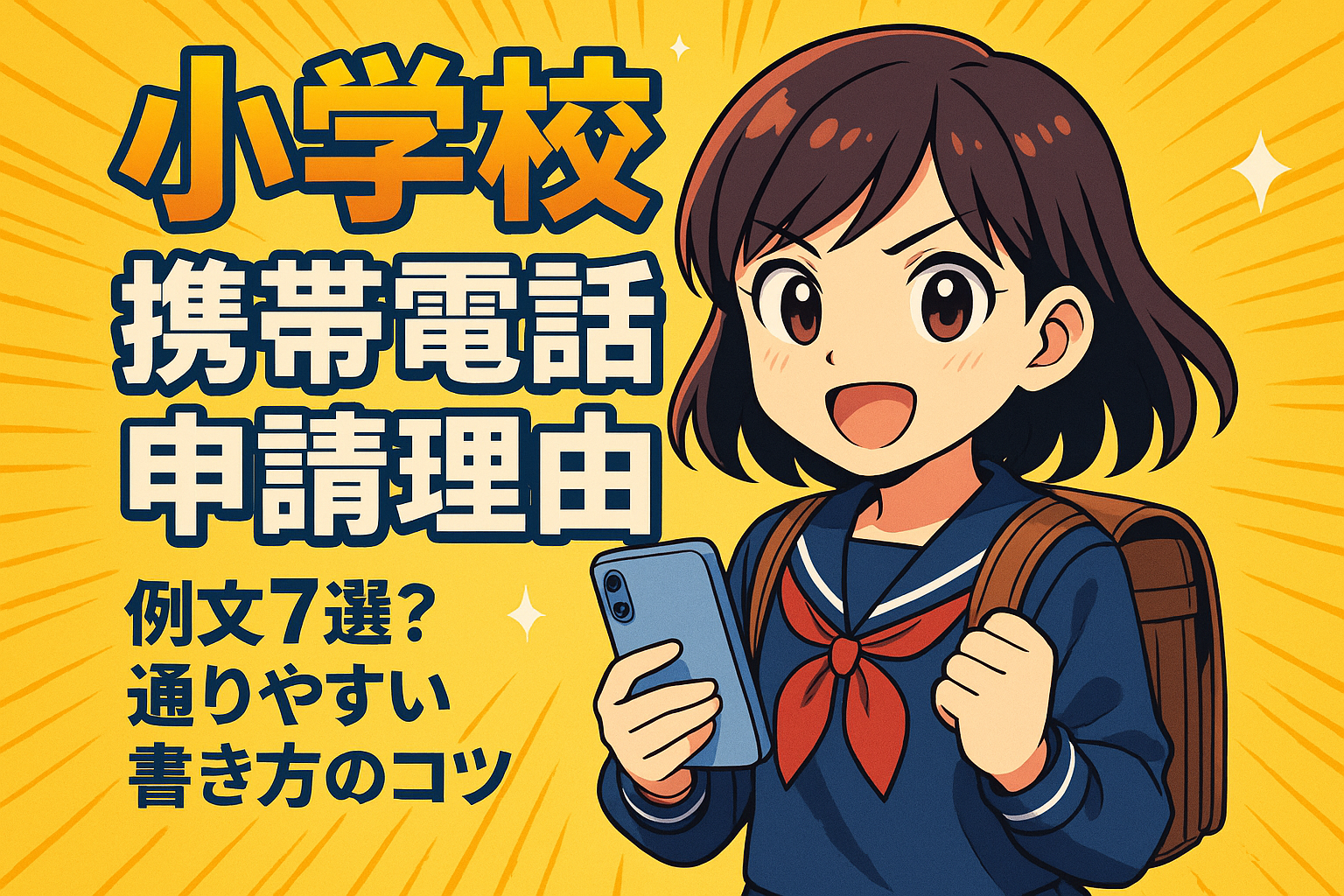 小学校 携帯電話申請理由 例文7選？通りやすい書き方のコツ