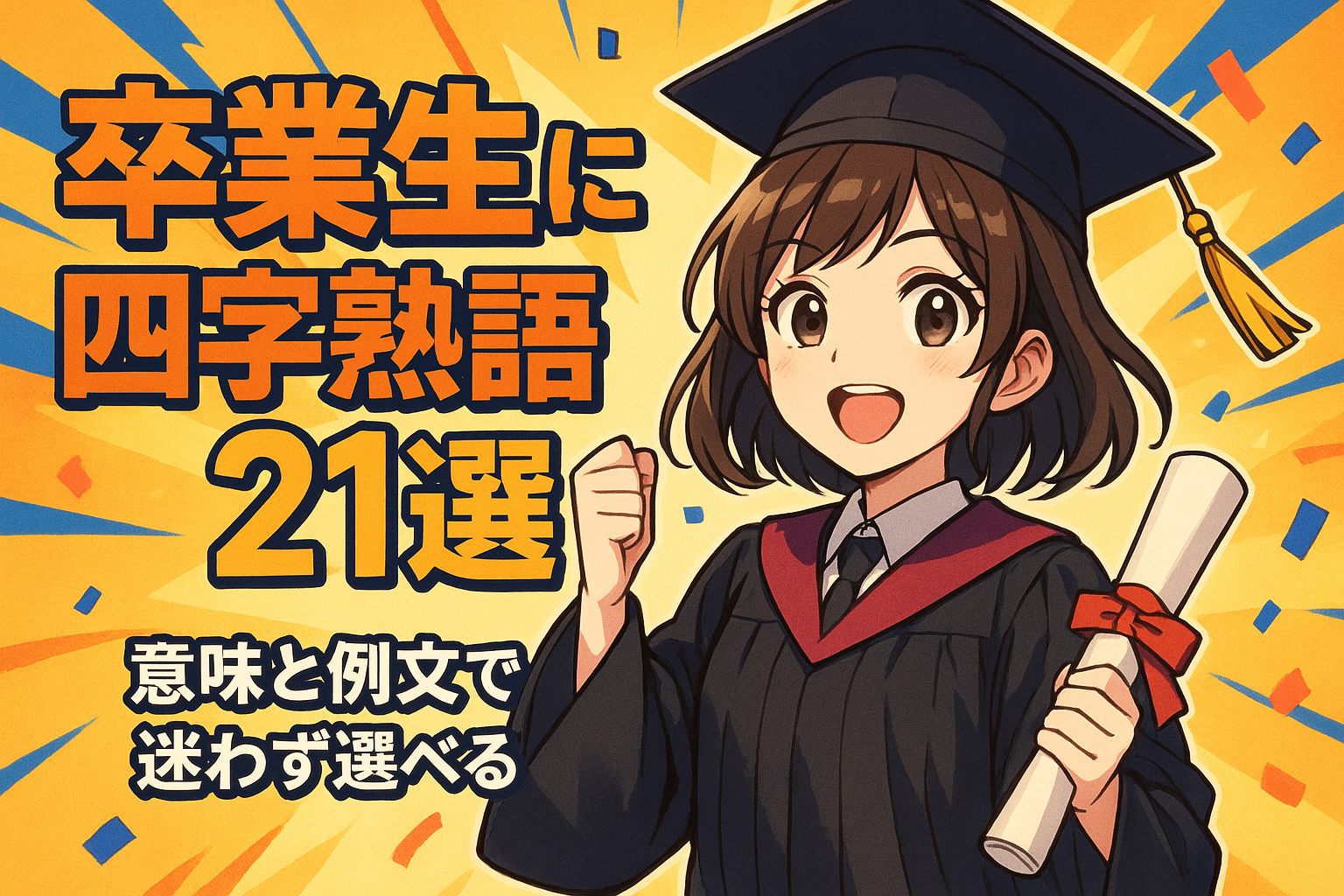 卒業生に贈る四字熟語21選？意味と例文で迷わず選べる