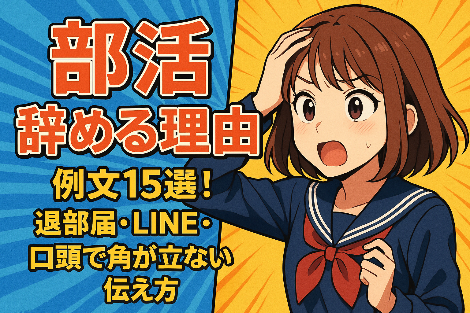 部活 辞める理由 例文15選！退部届・LINE・口頭で角が立たない伝え方