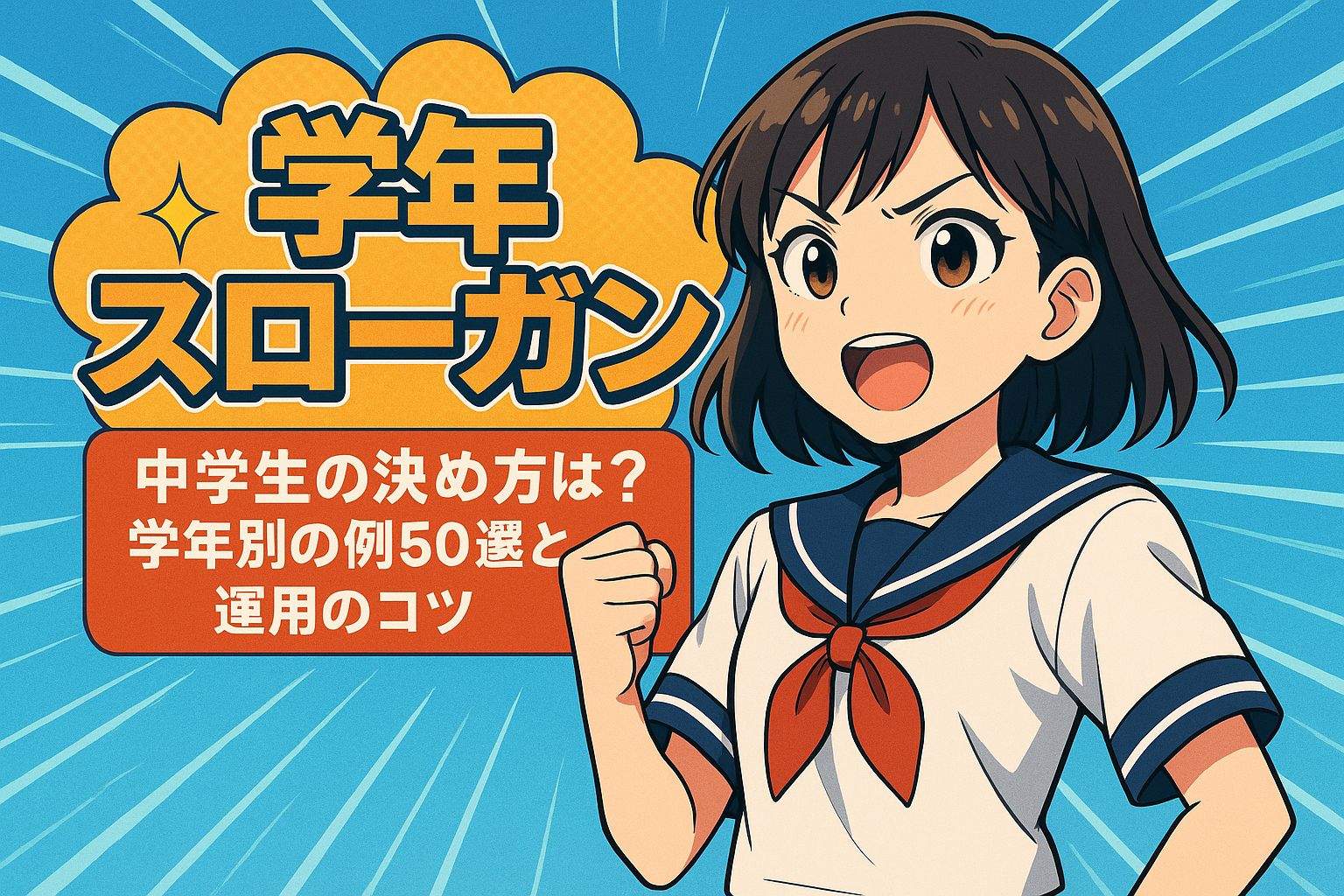 学年スローガン 中学生の決め方は?学年別の例50選と運用のコツ