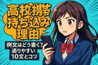 高校 携帯持ち込み理由 例文はどう書く？通りやすい10文とコツ