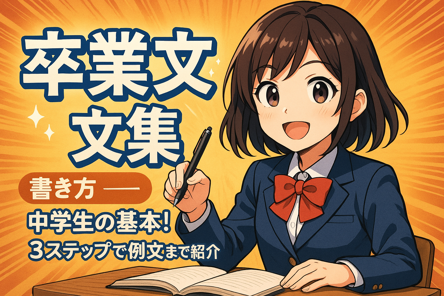 卒業文集 書き方 中学生の基本！3ステップで例文まで紹介