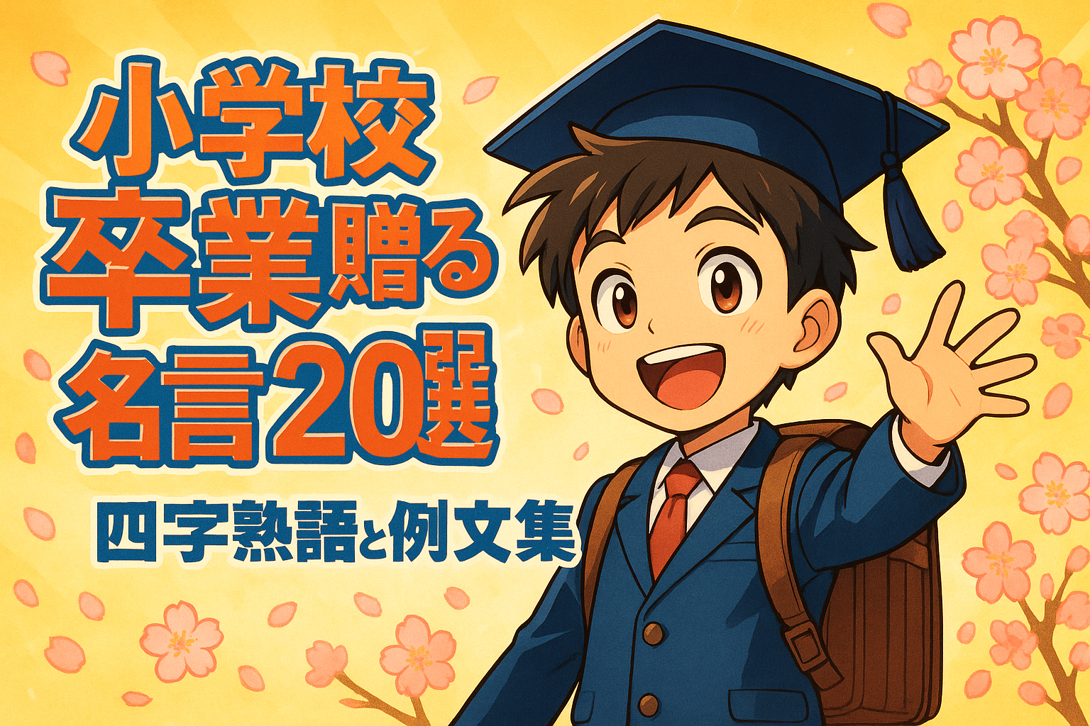 小学校 卒業 贈る言葉 名言20選?四字熟語と例文集
