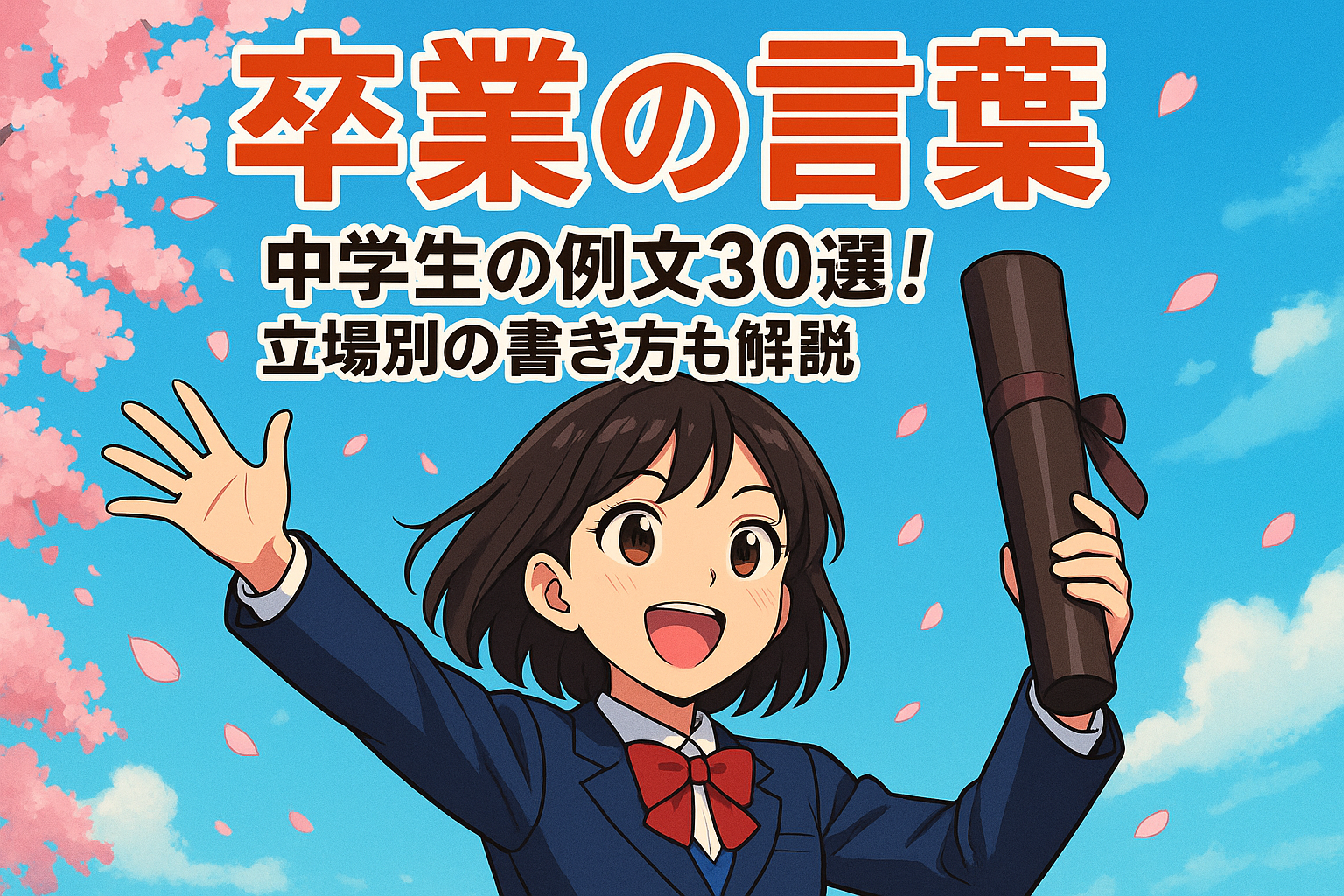 卒業の言葉 中学生の例文30選!立場別の書き方も解説