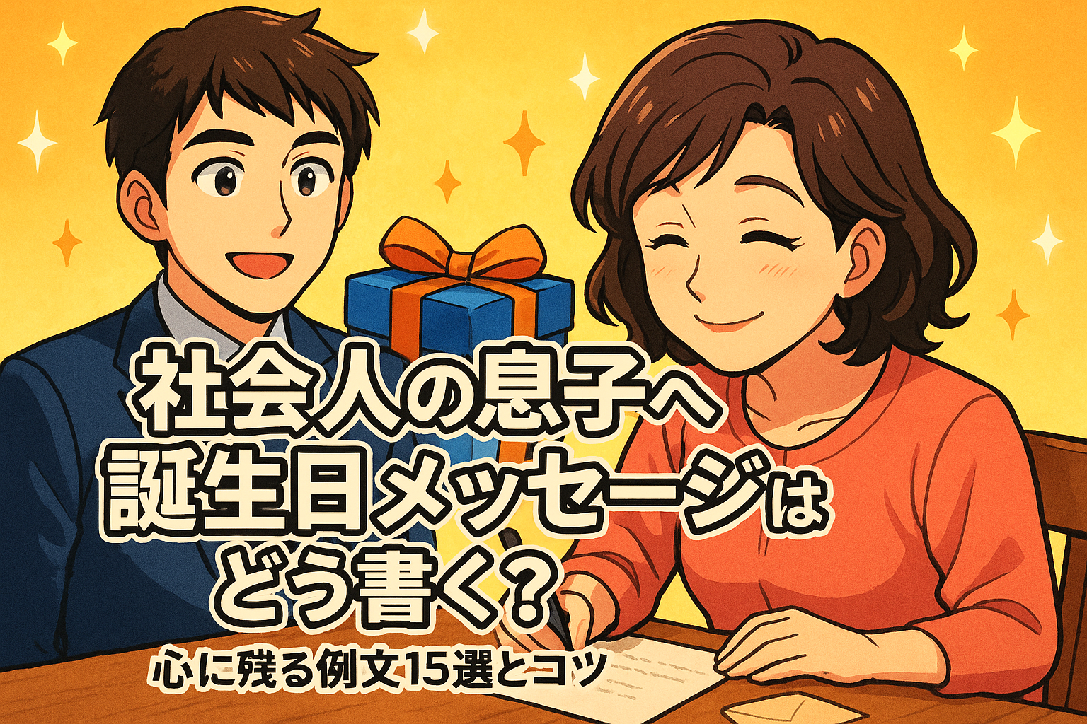 社会人の息子への誕生日メッセージはどう書く？心に残る例文15選とコツ