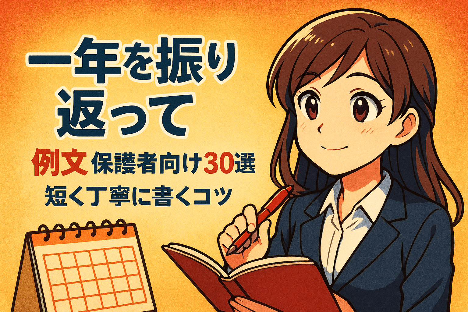 一年を振り返って 例文 保護者向け30選？短く丁寧に書くコツ