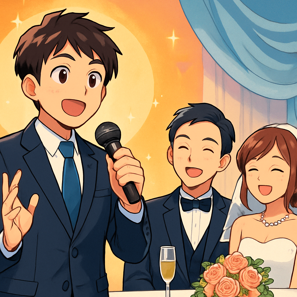 友人スピーチは「型」と「具体的エピソード」でほぼ決まります