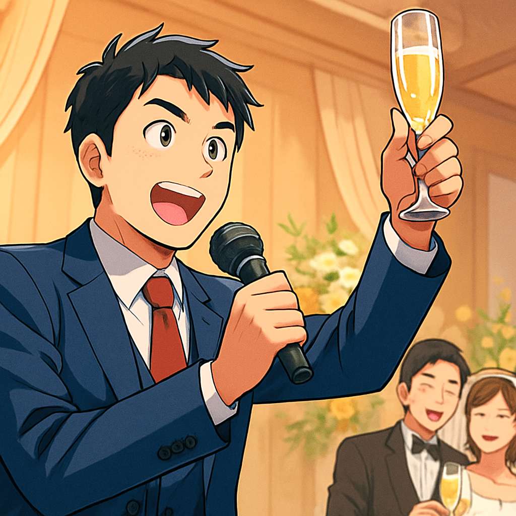 乾杯挨拶は「型どおりに短く」が最も安全です