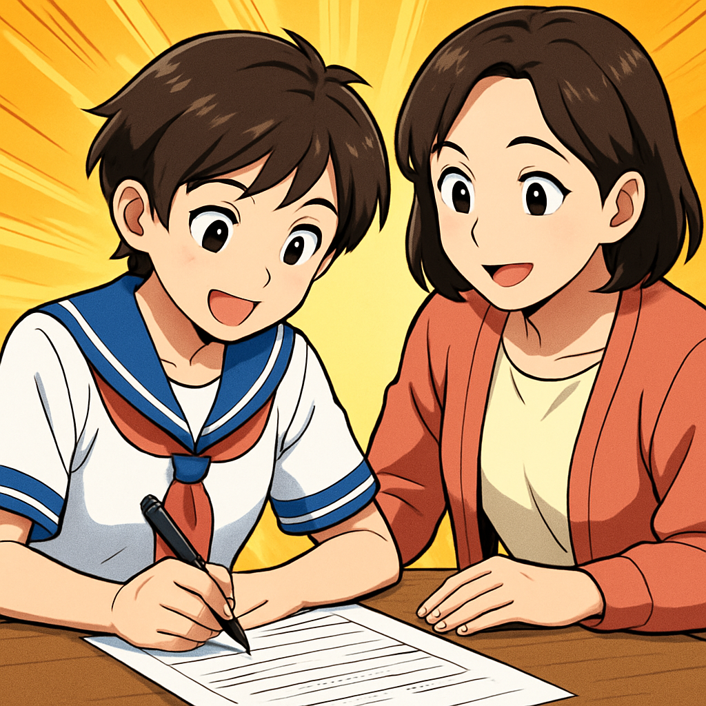 保護者欄は「同意の確認」と「連携のため」の一言で足りることが多いです