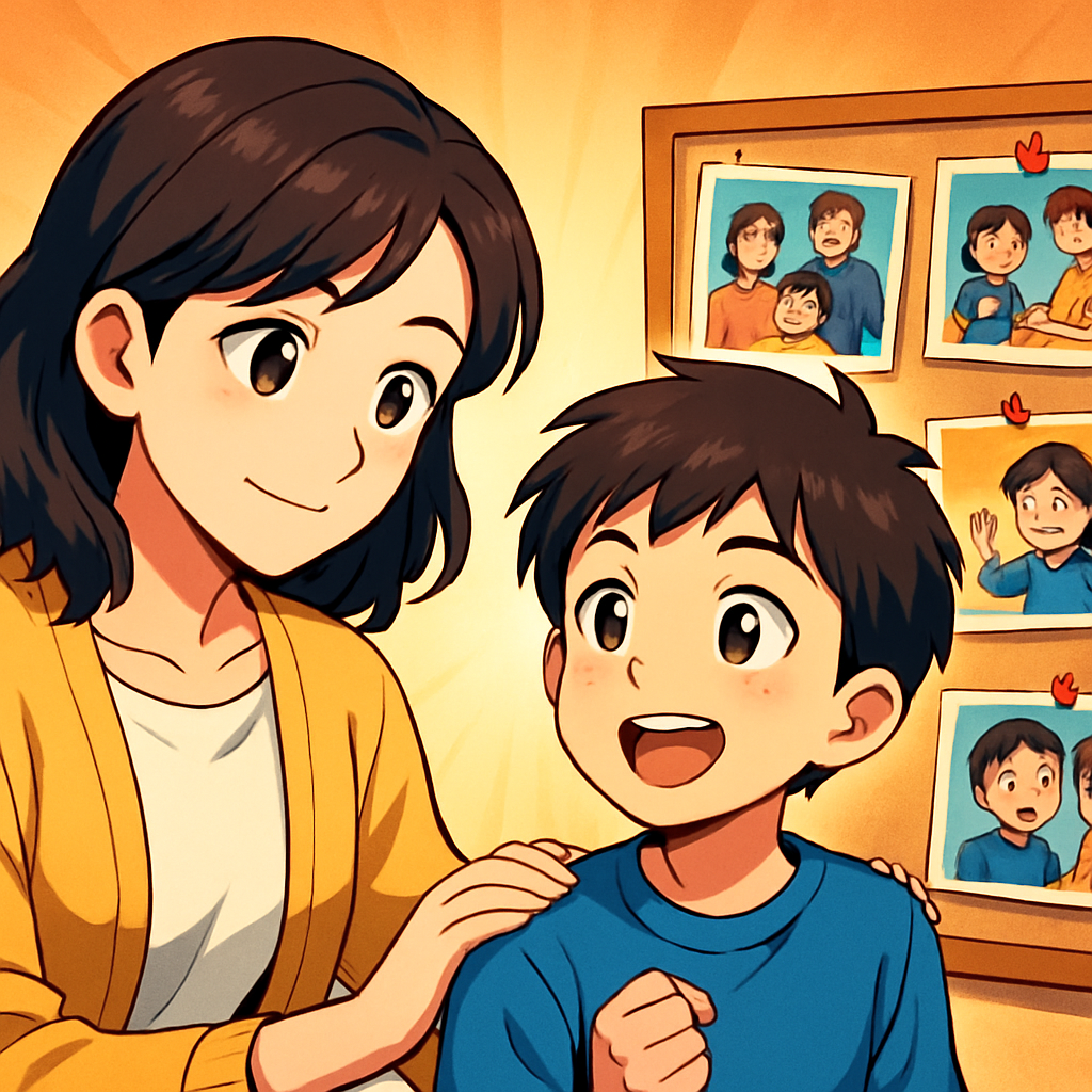 短文でも伝わるのは「成長＋家庭の様子＋感謝」です